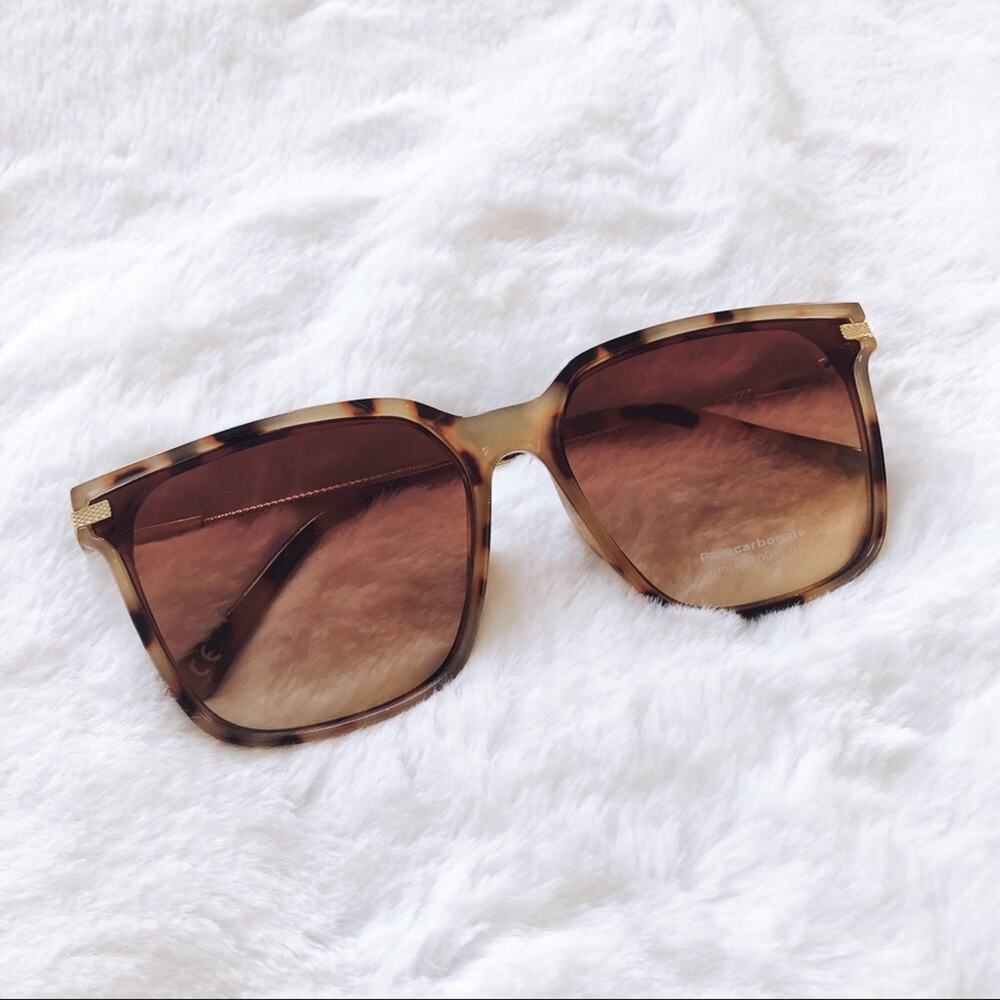 Kai Tortoise Brown Square Sleek Sunglasses - Picture 2 of 7